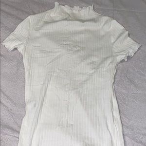 Short sleeve white shirt .